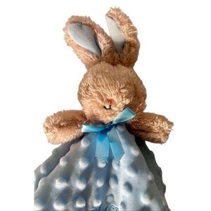 Parents Choice Blue Bunny Lovey Security Blanket My First Easter Minky Dot